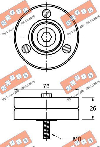 MOVIS AST2422 - Паразитна / водеща ролка, пистов ремък vvparts.bg