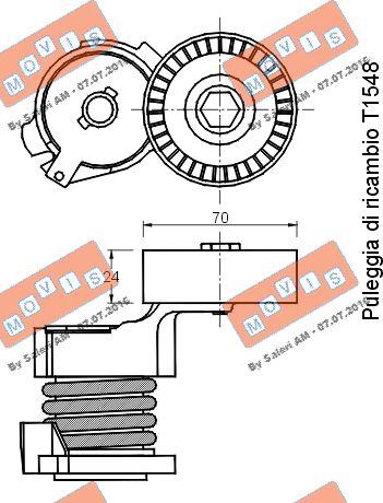 MOVIS AST2479 - Ремъчен обтегач, пистов ремък vvparts.bg