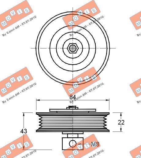 MOVIS AST2596 - Паразитна / водеща ролка, пистов ремък vvparts.bg