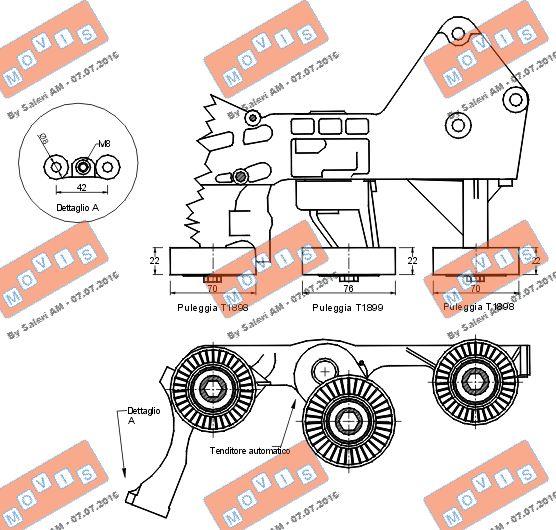 MOVIS AST2545 - Ремъчен обтегач, пистов ремък vvparts.bg