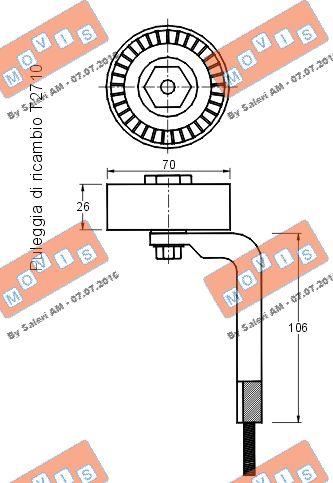 MOVIS AST2557 - Ремъчен обтегач, пистов ремък vvparts.bg