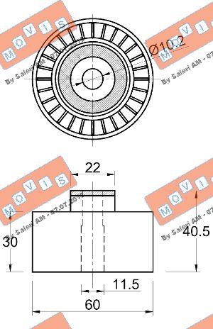 MOVIS AST2503 - Паразитна / водеща ролка, зъбен ремък vvparts.bg