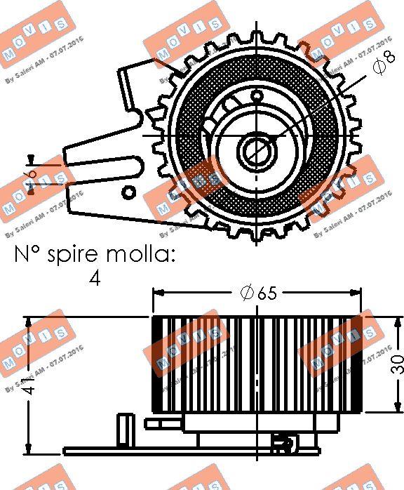 MOVIS AST2520 - Обтяжна ролка, ангренаж vvparts.bg