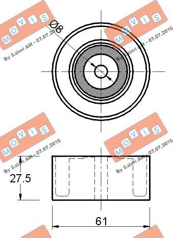 MOVIS AST2528 - Паразитна / водеща ролка, зъбен ремък vvparts.bg