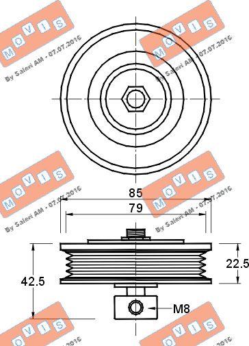 MOVIS AST2645 - Паразитна / водеща ролка, пистов ремък vvparts.bg