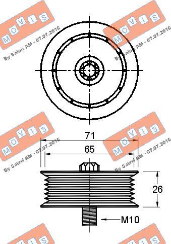 MOVIS AST2642 - Паразитна / водеща ролка, пистов ремък vvparts.bg