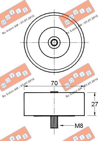 MOVIS AST2664 - Паразитна / водеща ролка, пистов ремък vvparts.bg