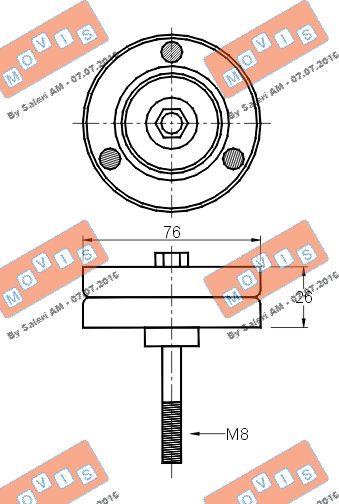 MOVIS AST2614 - Паразитна / водеща ролка, пистов ремък vvparts.bg