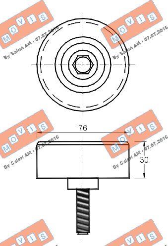 MOVIS AST2688 - Паразитна / водеща ролка, пистов ремък vvparts.bg