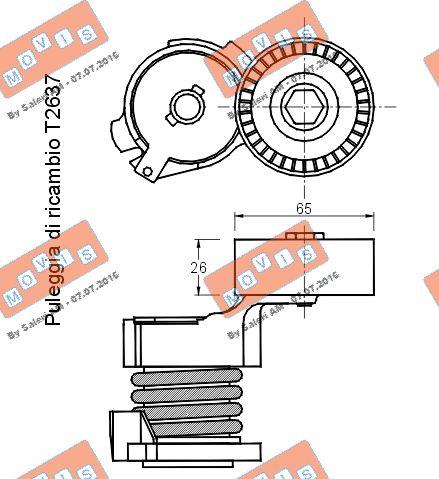 MOVIS AST2630 - Ремъчен обтегач, пистов ремък vvparts.bg