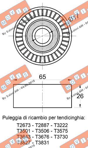 MOVIS AST2674 - Паразитна / водеща ролка, пистов ремък vvparts.bg