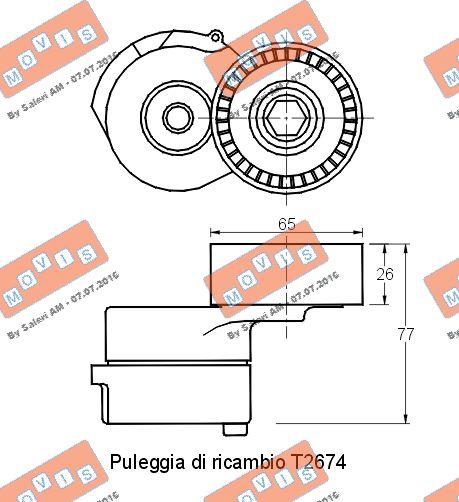 MOVIS AST2673 - Ремъчен обтегач, пистов ремък vvparts.bg