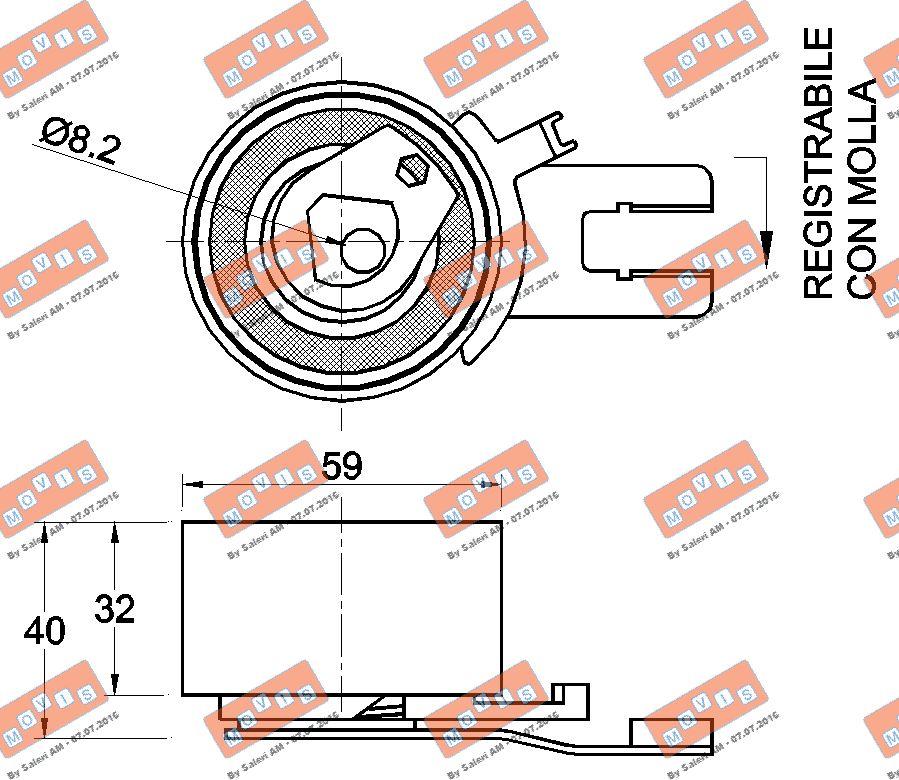 MOVIS AST2191 - Обтяжна ролка, ангренаж vvparts.bg