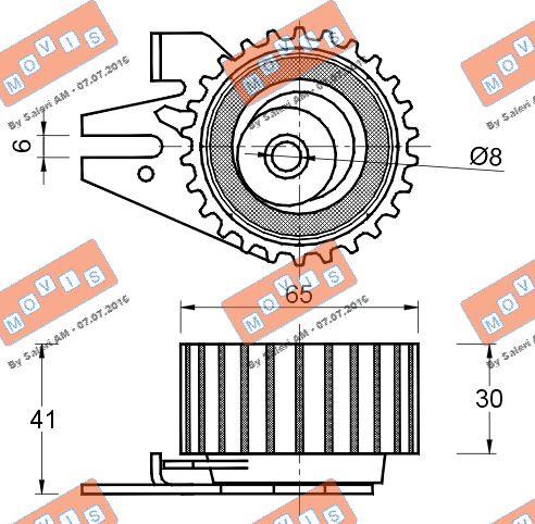 MOVIS AST2101 - Обтяжна ролка, ангренаж vvparts.bg