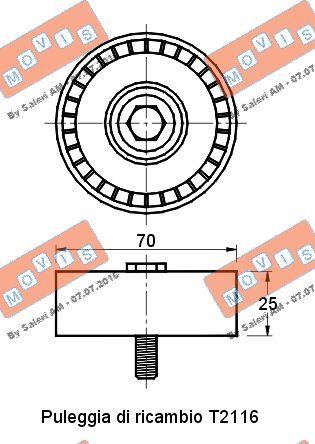 MOVIS AST2103 - Паразитна / водеща ролка, пистов ремък vvparts.bg