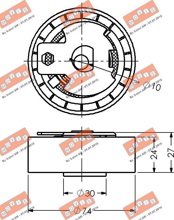 MOVIS AST2107 - Обтяжна ролка, ангренаж vvparts.bg