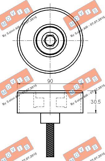 MOVIS AST2180 - Паразитна / водеща ролка, пистов ремък vvparts.bg