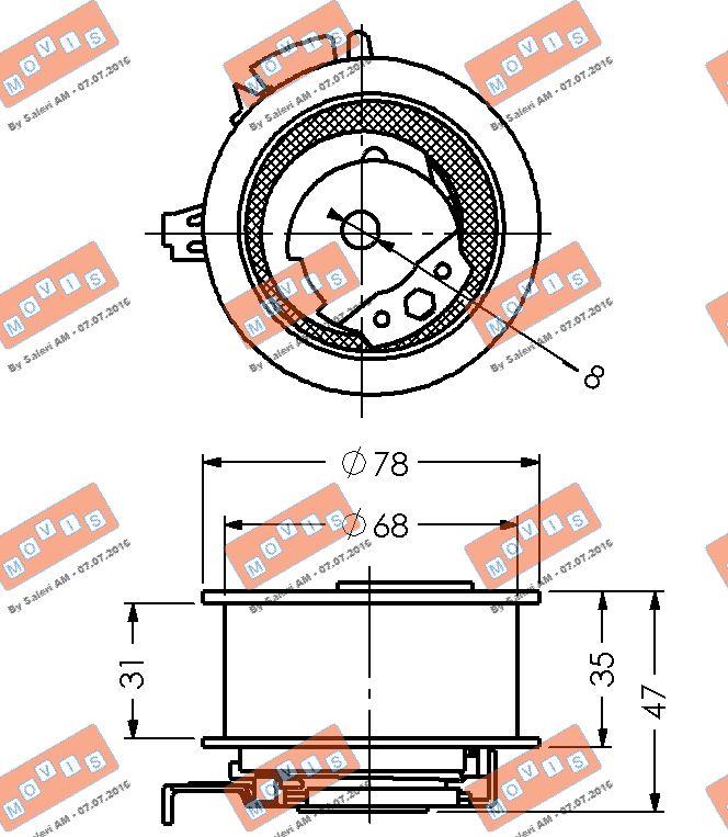 MOVIS AST2139 - Обтяжна ролка, ангренаж vvparts.bg