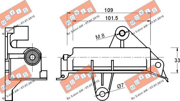 MOVIS AST2125 - Демпер (успокоител-ртепт.вибр.), зъбен ремък vvparts.bg