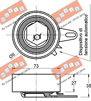 MOVIS AST2120 - Обтяжна ролка, ангренаж vvparts.bg