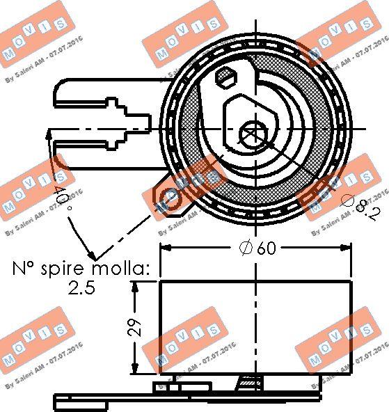 MOVIS AST2179 - Обтяжна ролка, ангренаж vvparts.bg