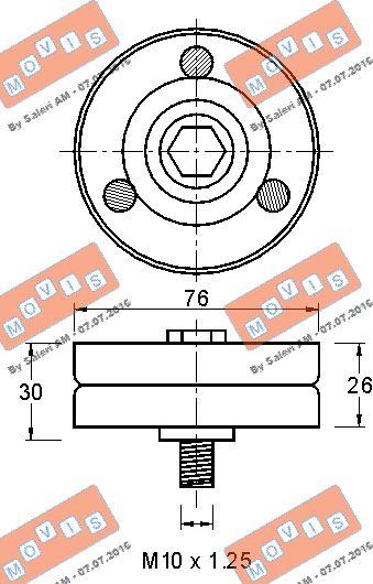 MOVIS AST2174 - Паразитна / водеща ролка, пистов ремък vvparts.bg