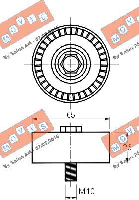 MOVIS AST2894 - Паразитна / водеща ролка, пистов ремък vvparts.bg