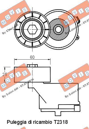 MOVIS AST2856 - Ремъчен обтегач, пистов ремък vvparts.bg