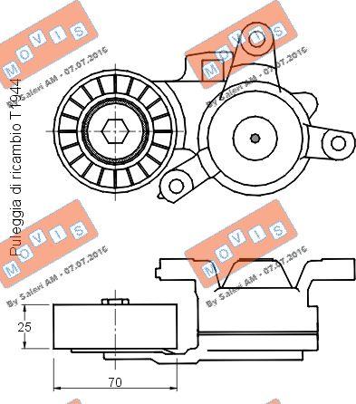 MOVIS AST2853 - Ремъчен обтегач, пистов ремък vvparts.bg