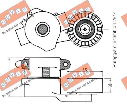 MOVIS AST2800 - Ремъчен обтегач, пистов ремък vvparts.bg