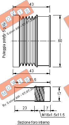 MOVIS AST2883 - Ремъчна шайба, генератор vvparts.bg