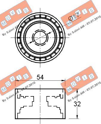 MOVIS AST2835 - Паразитна / водеща ролка, пистов ремък vvparts.bg