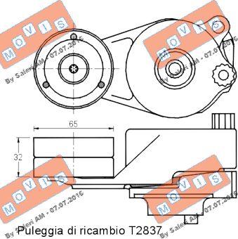 MOVIS AST2836 - Ремъчен обтегач, пистов ремък vvparts.bg