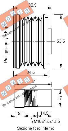 MOVIS AST2369 - Ремъчна шайба, генератор vvparts.bg