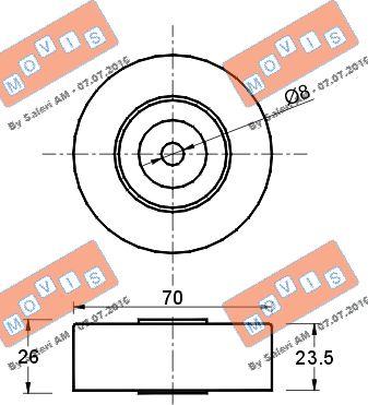 MOVIS AST2312 - Паразитна / водеща ролка, пистов ремък vvparts.bg