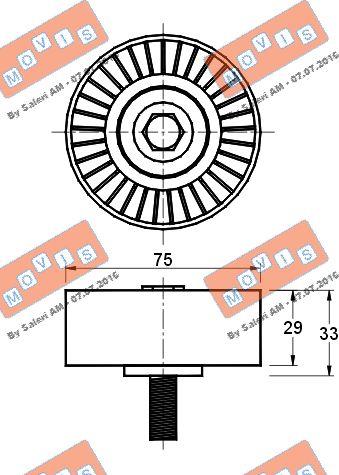 MOVIS AST2264 - Паразитна / водеща ролка, пистов ремък vvparts.bg