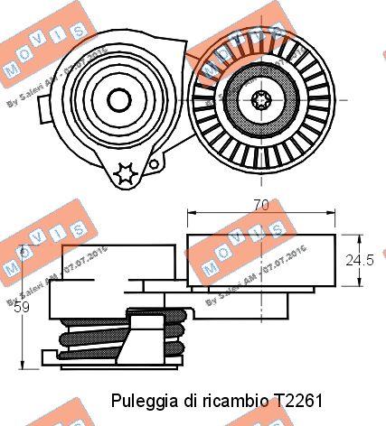 MOVIS AST2260 - Ремъчен обтегач, пистов ремък vvparts.bg