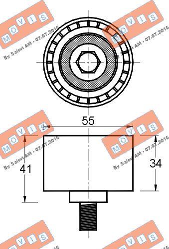 MOVIS AST2201 - Паразитна / водеща ролка, зъбен ремък vvparts.bg