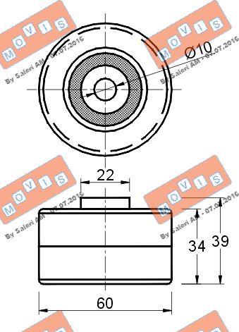 MOVIS AST2208 - Паразитна / водеща ролка, зъбен ремък vvparts.bg