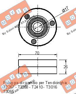 MOVIS AST2284 - Паразитна / водеща ролка, пистов ремък vvparts.bg