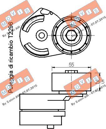 MOVIS AST2287 - Ремъчен обтегач, пистов ремък vvparts.bg