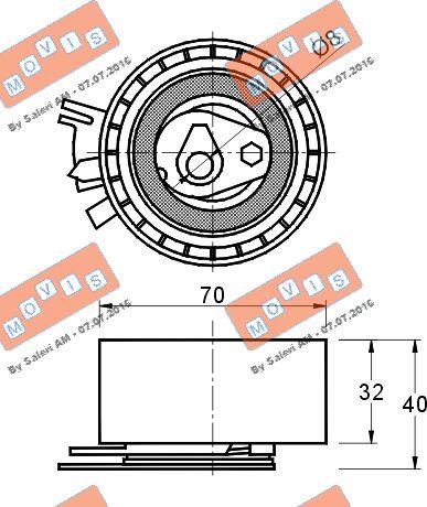 MOVIS AST2232 - Обтяжна ролка, ангренаж vvparts.bg