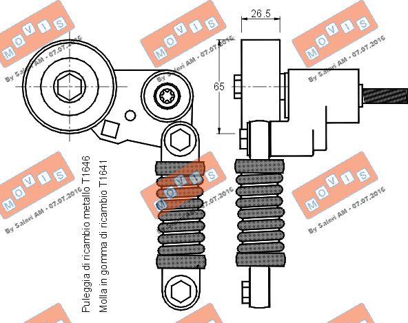 MOVIS AST2275 - Ремъчен обтегач, пистов ремък vvparts.bg