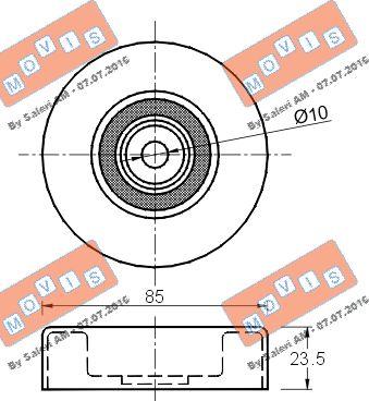 MOVIS AST2751 - Паразитна / водеща ролка, пистов ремък vvparts.bg
