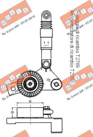 MOVIS AST2726 - Ремъчен обтегач, пистов ремък vvparts.bg