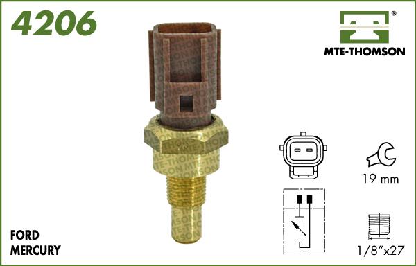 MTE-Thomson 4206 - Датчик, температура на охладителната течност vvparts.bg
