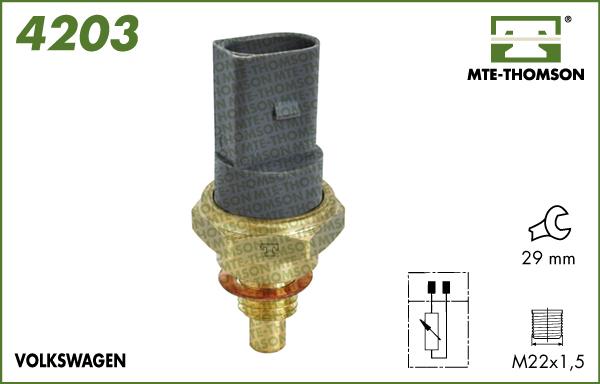 MTE-Thomson 4203 - Датчик, температура на охладителната течност vvparts.bg