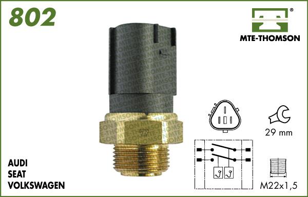 MTE-Thomson 802.95/102 - Термошалтер, вентилатор на радиатора vvparts.bg