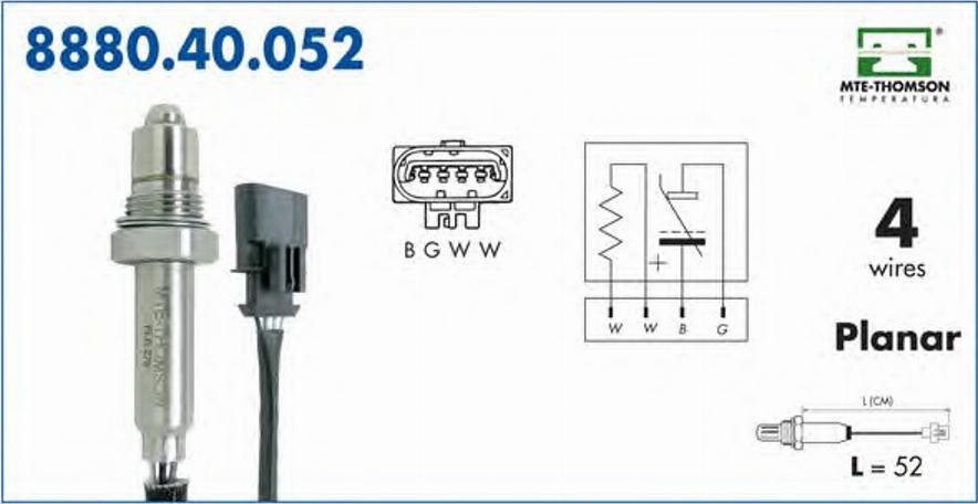 MTE-Thomson 888040052 - Ламбда-сонда vvparts.bg