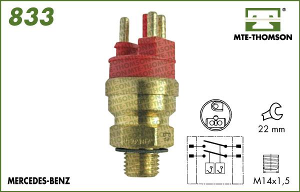 MTE-Thomson 833 - Термошалтер, вентилатор на радиатора vvparts.bg